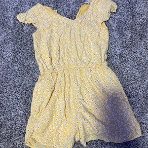 Abercrombie Kids Cute Yellow Romper Floral Printed